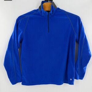 Xersion Mens Royal Blue Quarter Zip Fleece Pullover Athletic Sweatshirt XL